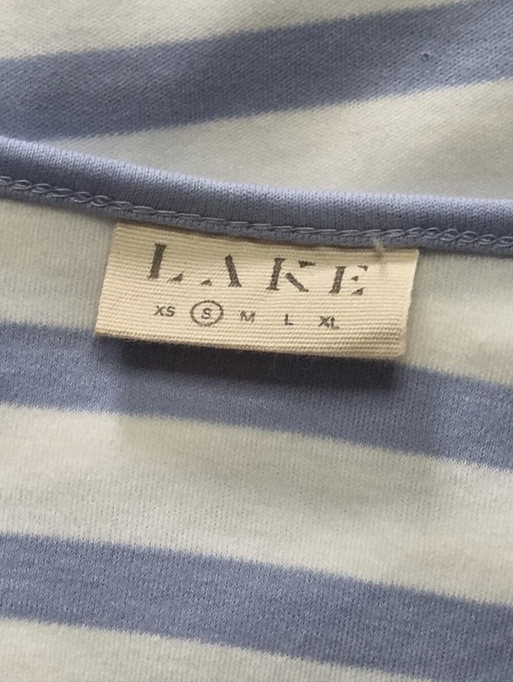 LAKE Blue & White Stripe Pajama Top Size Small